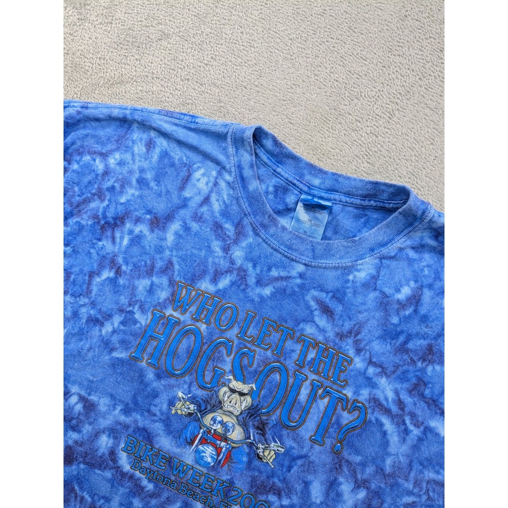 Vintage Bike Week 2006 Daytona Beach Florida Tie Dye T-Shirt XL Biker Graphic